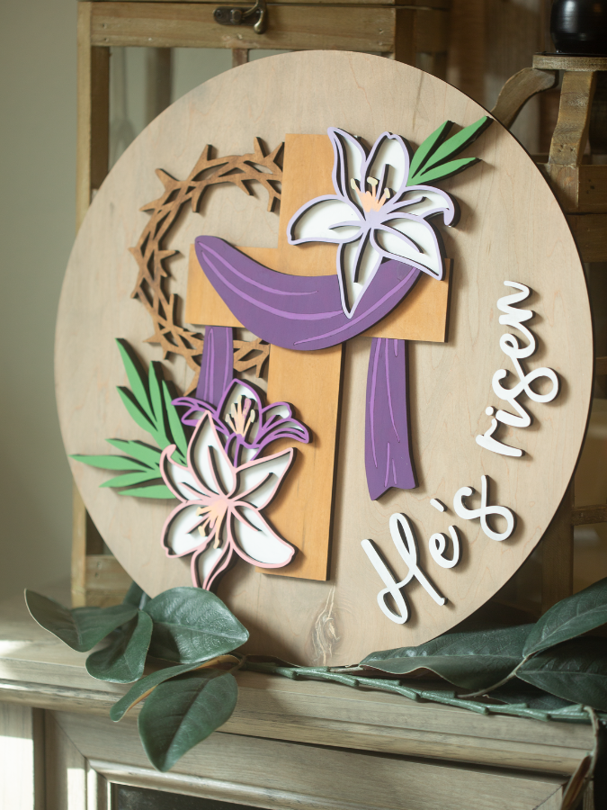 He Is Risen Easter Door Hanger