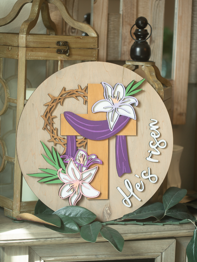 He Is Risen Easter Door Hanger