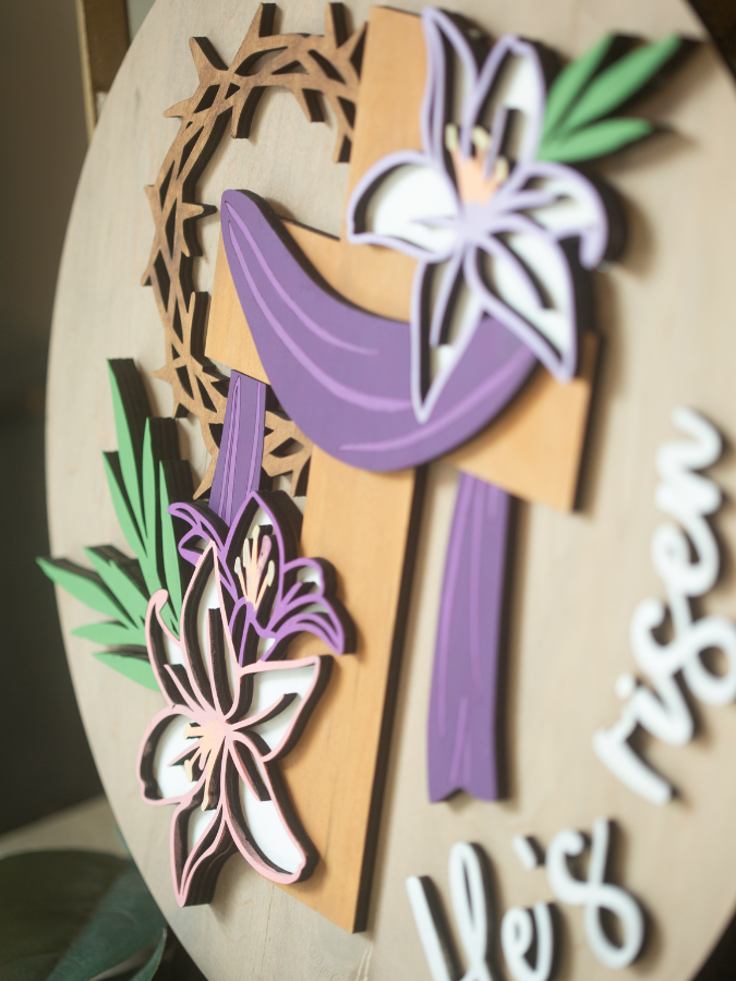 He Is Risen Easter Door Hanger