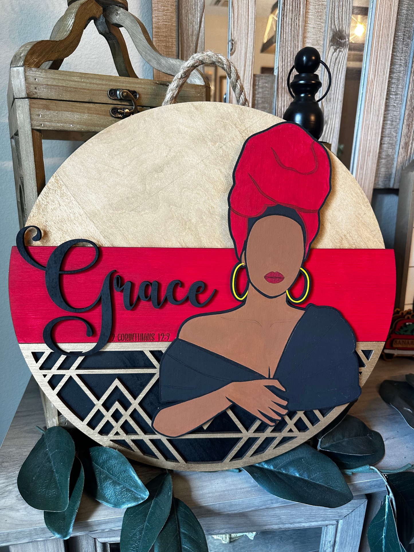 Grace Door Sign – 2 Corinthians 12:9