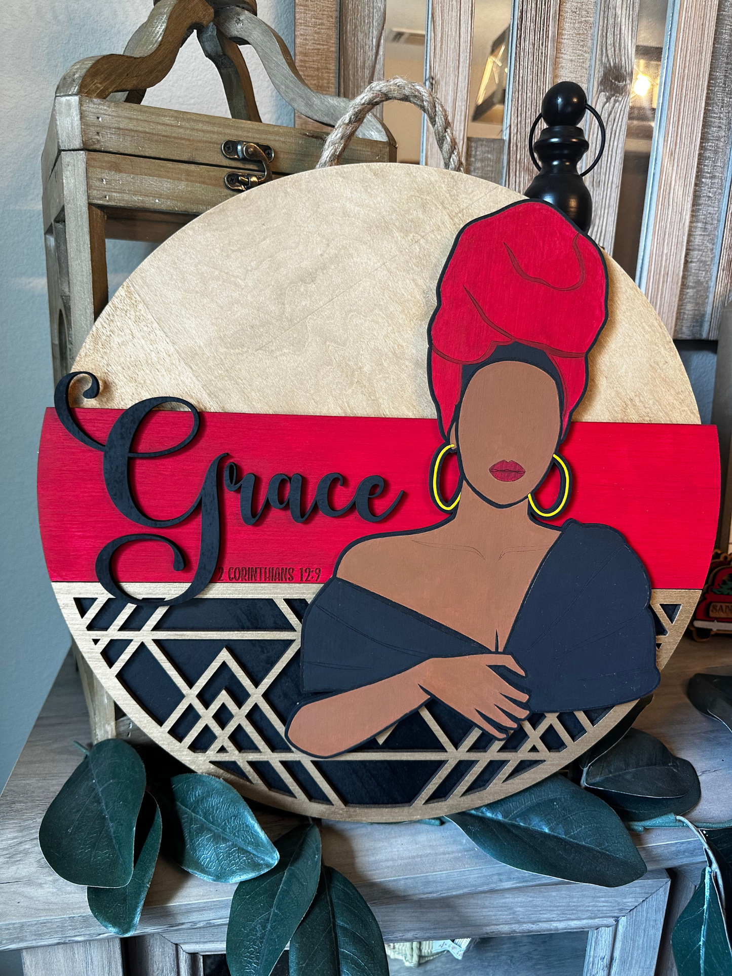 Grace Door Sign – 2 Corinthians 12:9