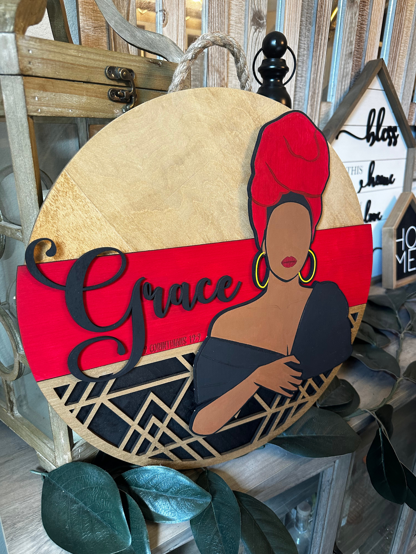 Grace Door Sign – 2 Corinthians 12:9