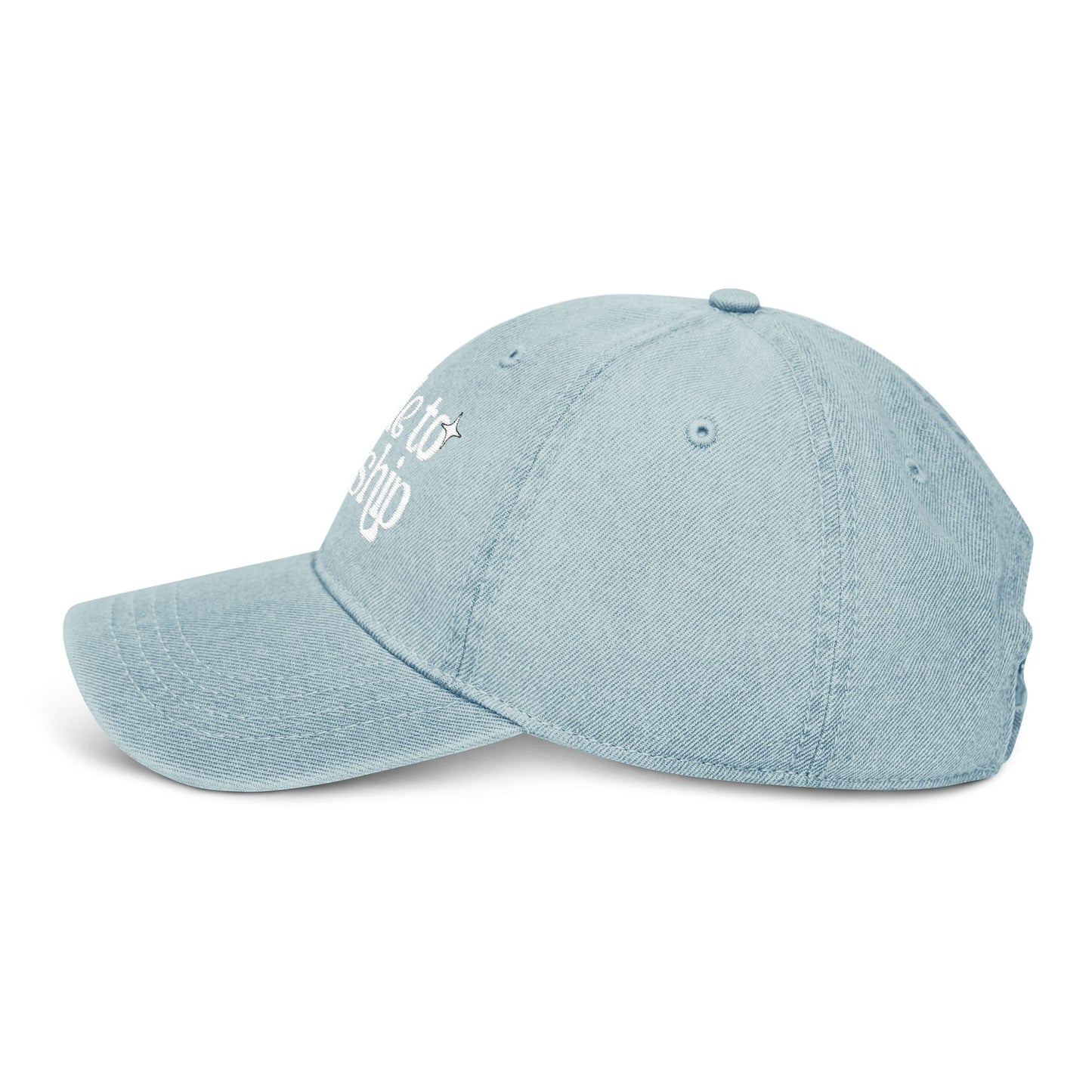 Embroidered Denim Hat - Made to Worship Psalm 150:6