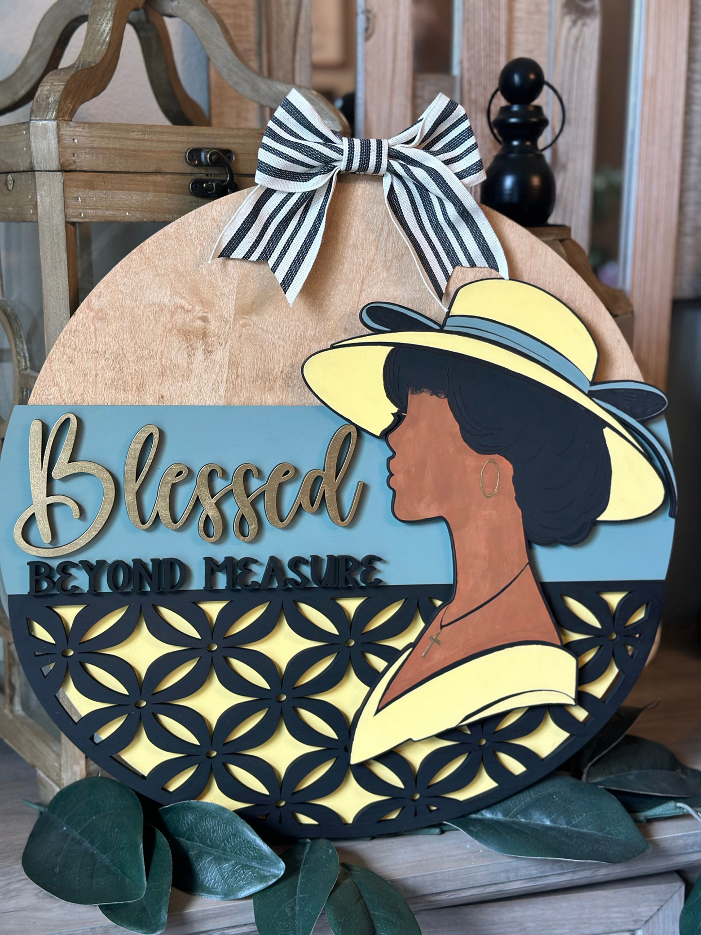 Blessed Beyond Measure Door Sign