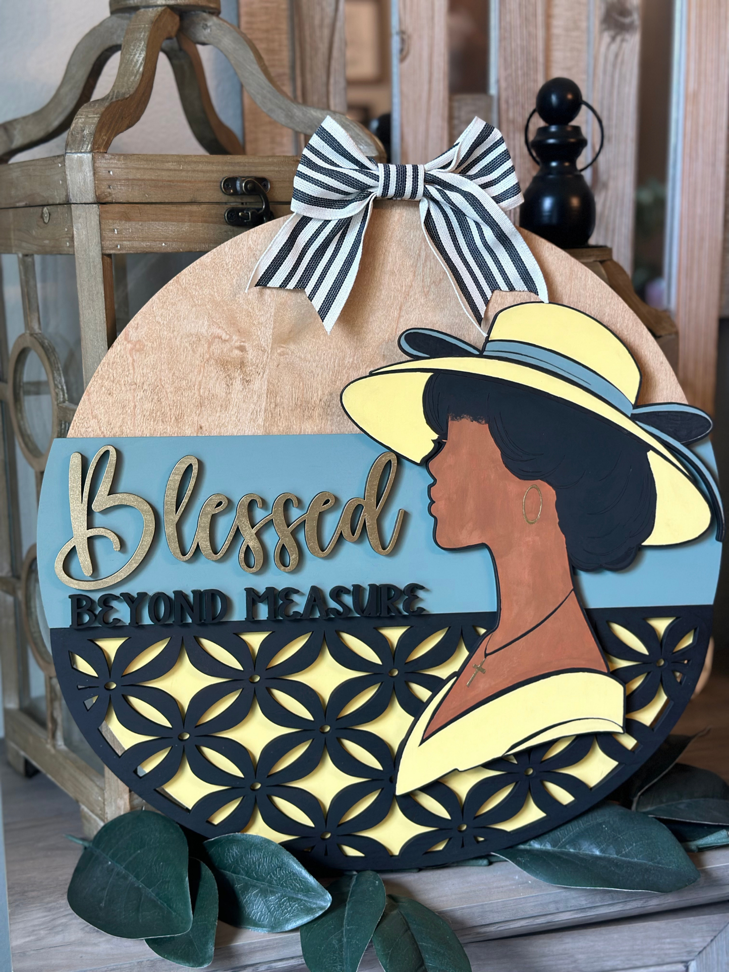 Blessed Beyond Measure Door Sign