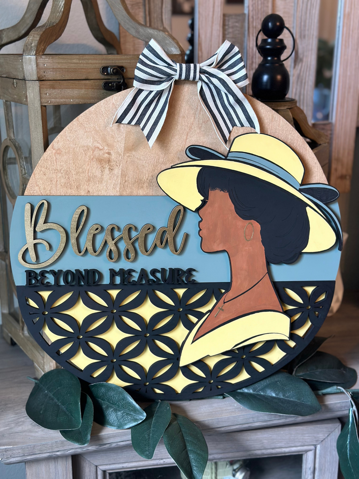 Blessed Beyond Measure Door Sign