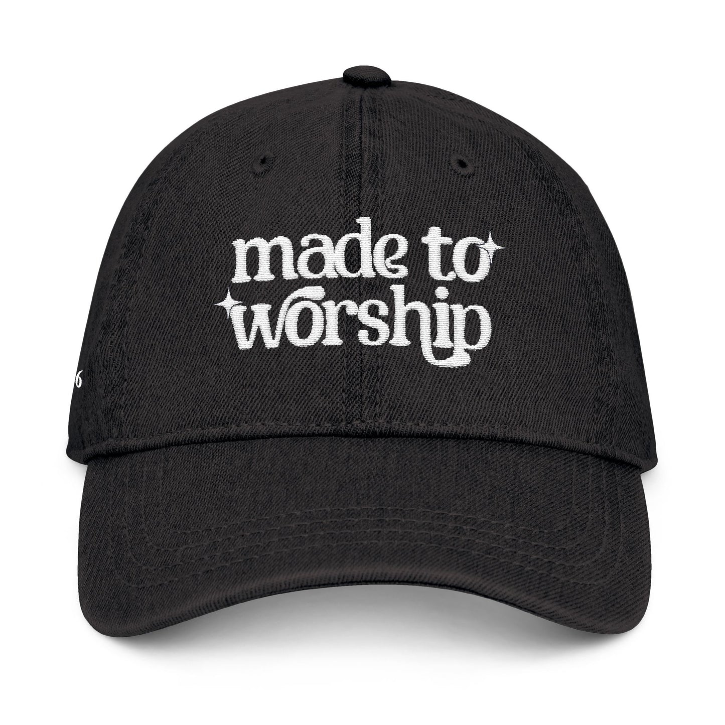 Embroidered Denim Hat - Made to Worship Psalm 150:6