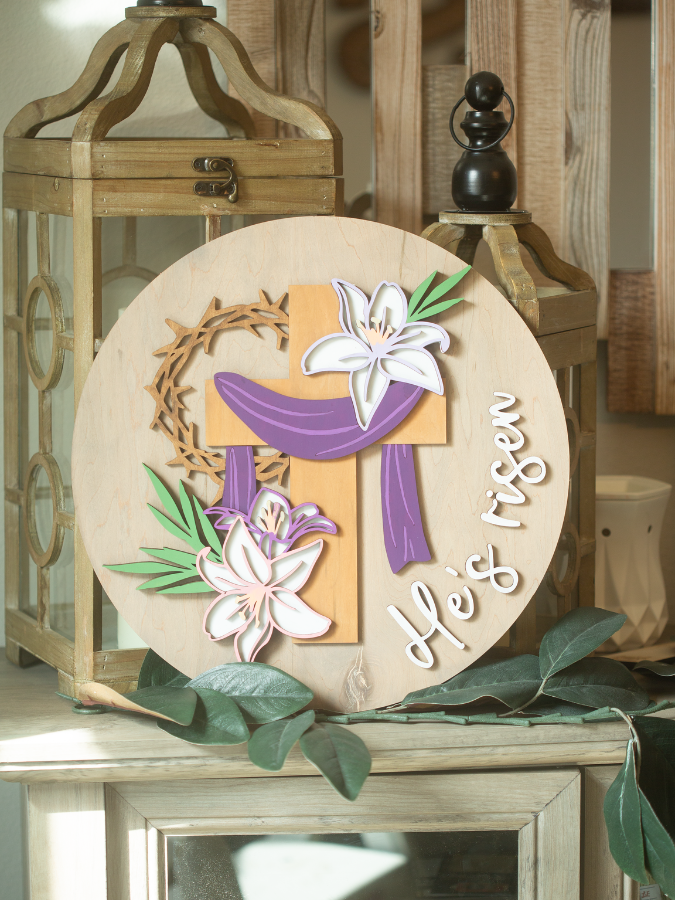 He Is Risen Easter Door Hanger