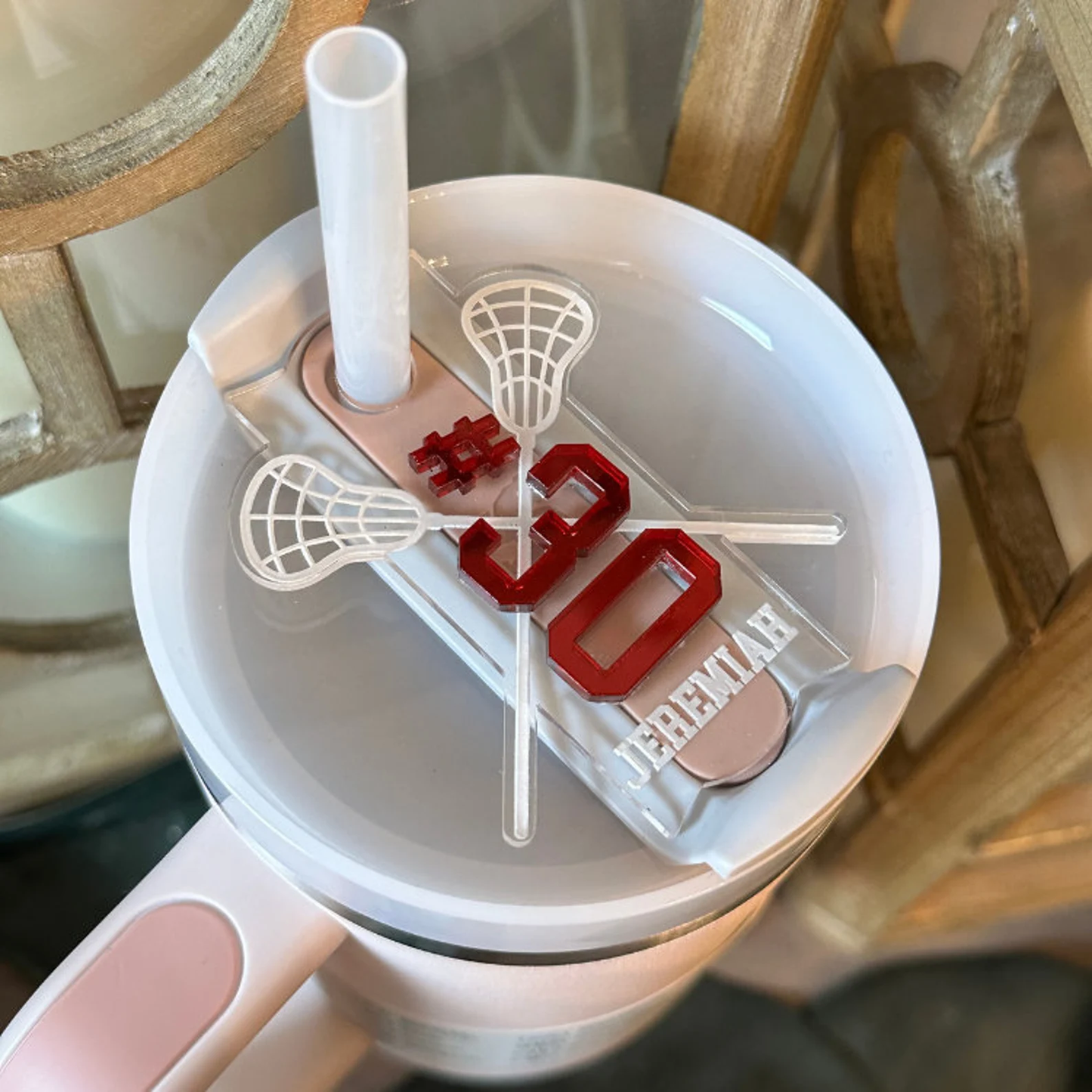 Lacrosse Stanley Name Plate - Tumbler Name Tag - Cup Accessories - Tumbler Lid Name Plate - Fits 30 or 40 oz