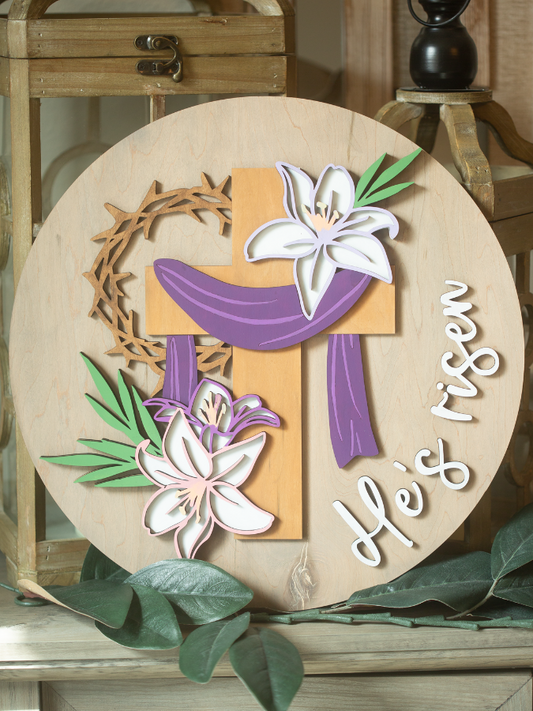 He Is Risen Easter Door Hanger