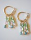 Iridescent Garden Beaded Hoop Earrings