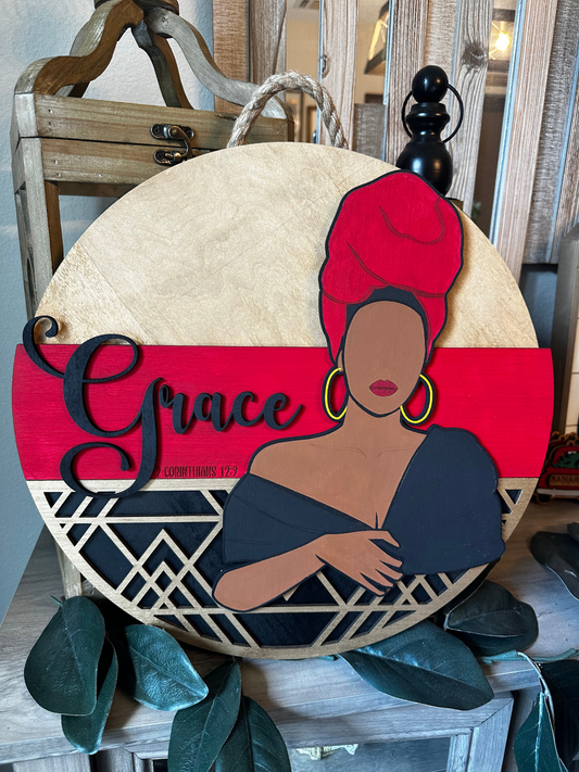 Grace Door Sign – 2 Corinthians 12:9
