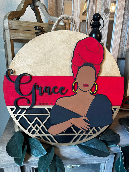 Grace Door Sign – 2 Corinthians 12:9