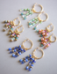 Electric Blue Boho Beaded Hoop Earrings