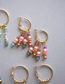 Sunset Sorbet Beaded Hoop Earrings