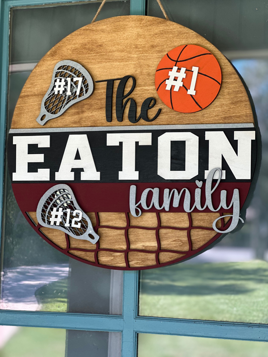 Interchangeable Sports Door Sign