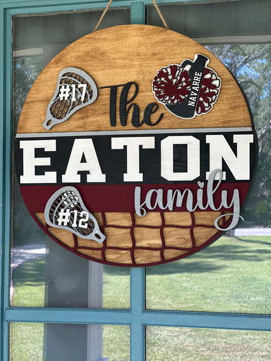 Interchangeable Sports Door Sign