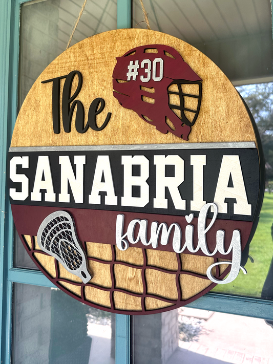 Lacrosse Family Sign