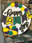 Happy Mardi Gras Door Hanger – Festive Hand-Painted Decor