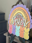 Happy Easter Peeps Door Hanger – Customizable Pastel Decor