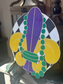 Mardi Gras Family Crest Door Hanger