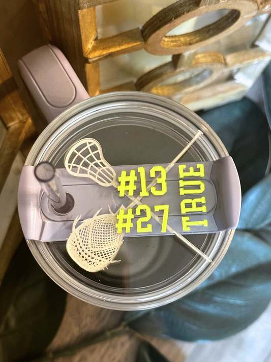 Lacrosse Stanley Name Plate - Tumbler Name Tag - Cup Accessories - Tumbler Lid Name Plate - Fits 30 or 40 oz