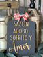 Sazon, Adobo, Sofrito Y Amor Cutting Board Sign
