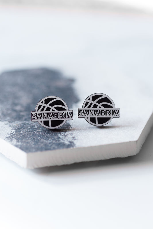 Custom Basketball Earrings – Personalized with Your Last Name