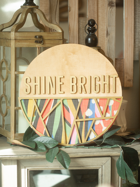 Shine Bright Geometric Door Hanger