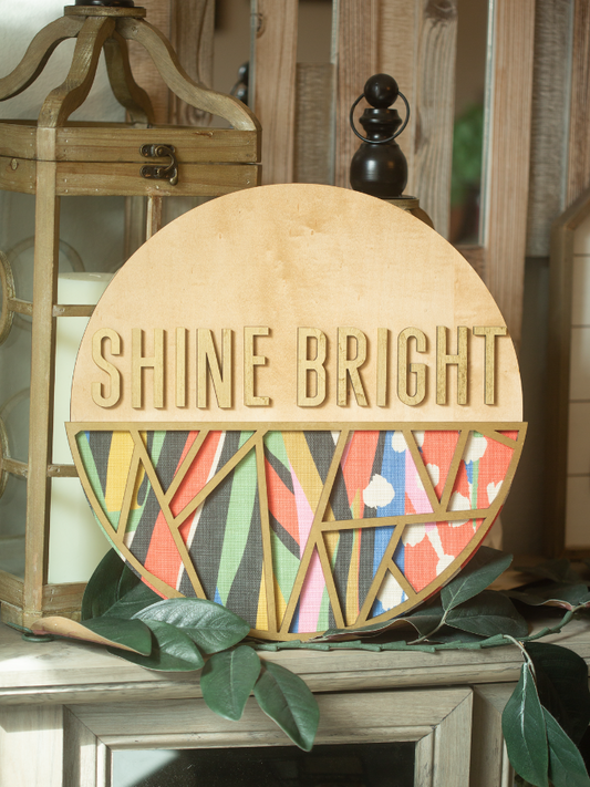 Shine Bright Geometric Door Hanger