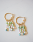 Iridescent Garden Beaded Hoop Earrings