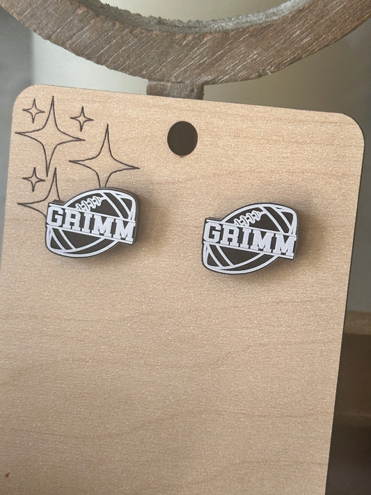 Custom Football Earrings – Personalized with Your Last Name
