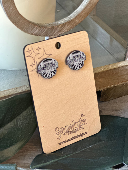 Custom Cheer & Football Earrings – Personalized with Your Last Name