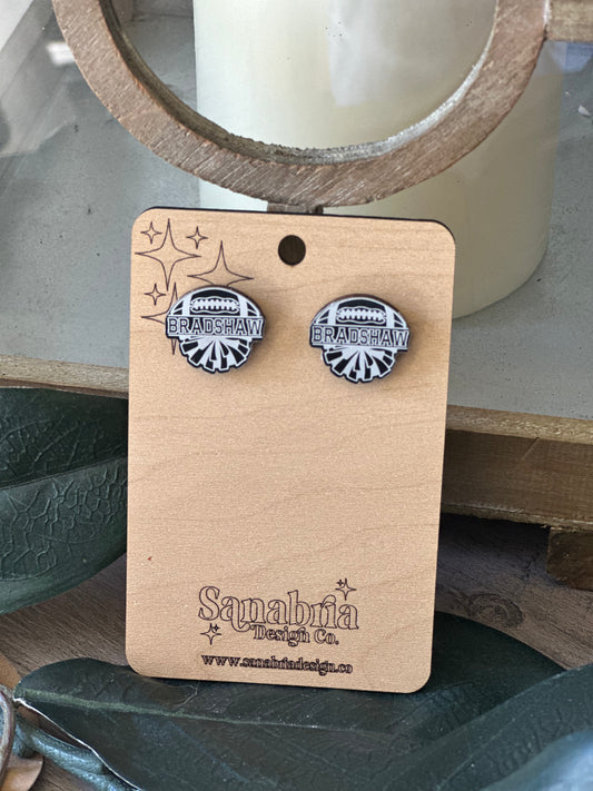 Custom Cheer & Football Earrings – Personalized with Your Last Name