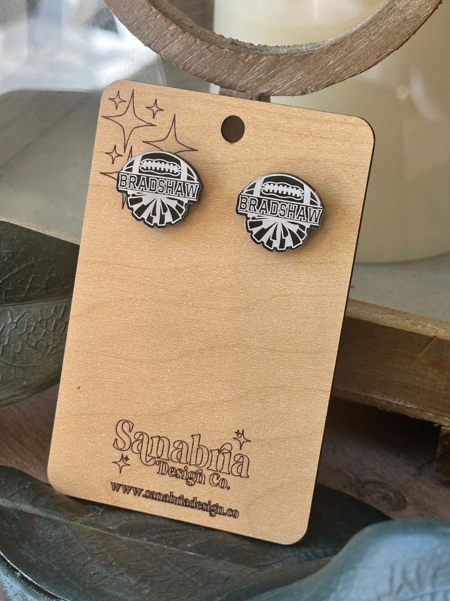 Custom Cheer & Football Earrings – Personalized with Your Last Name